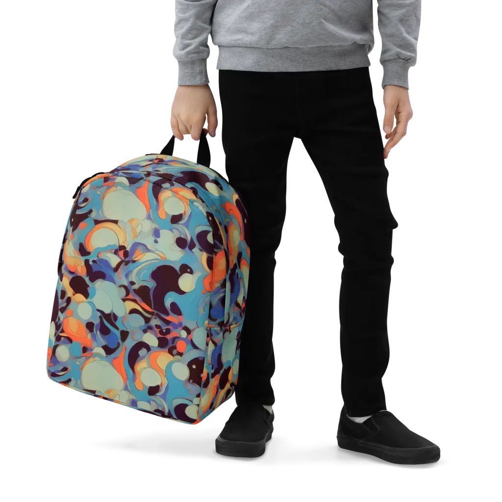 Coral Undertow on Minimalist Backpack — Zoomed-in