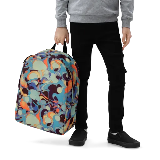 Coral Undertow on a Minimalist Backpack