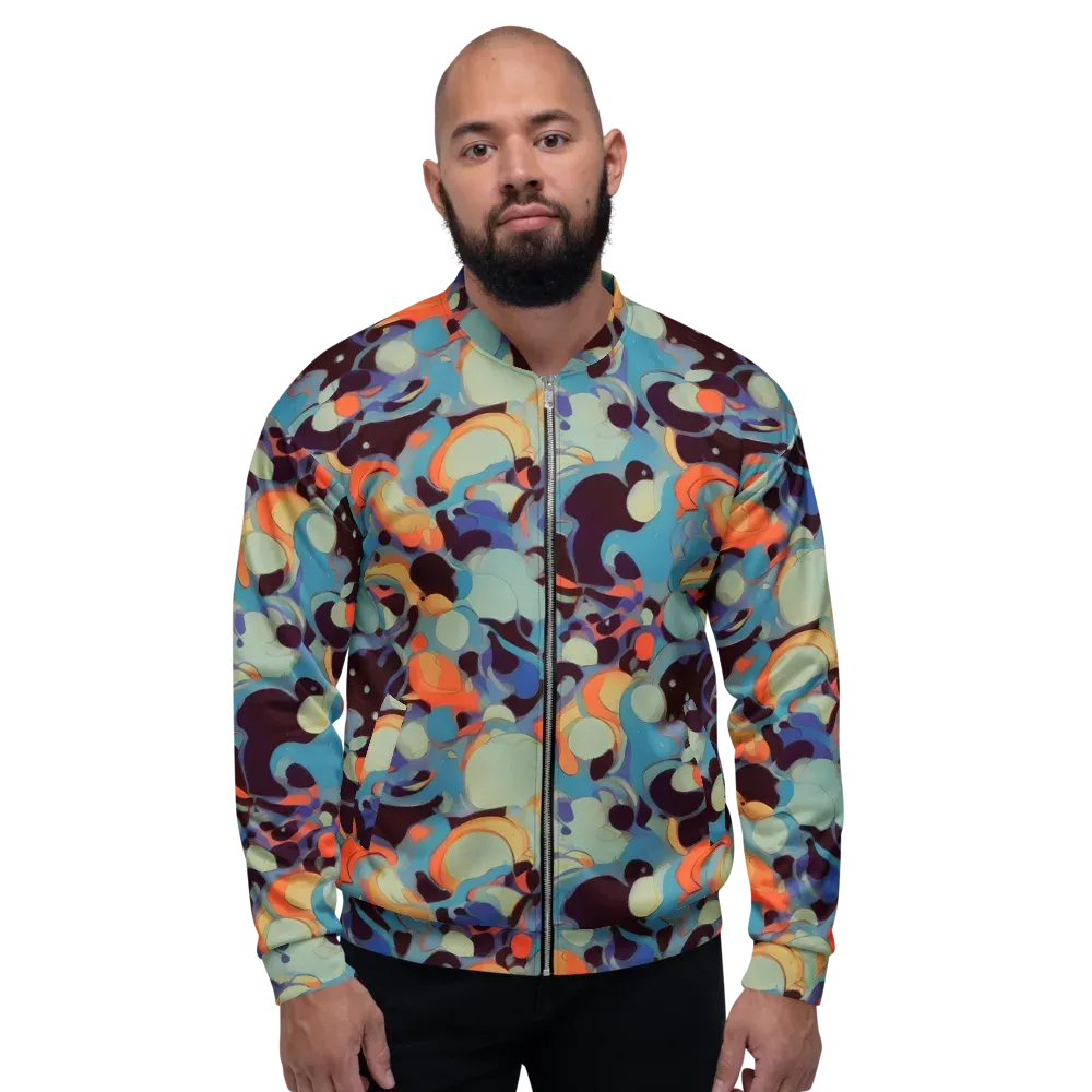 Coral Undertow on Bomber Jacket — Front