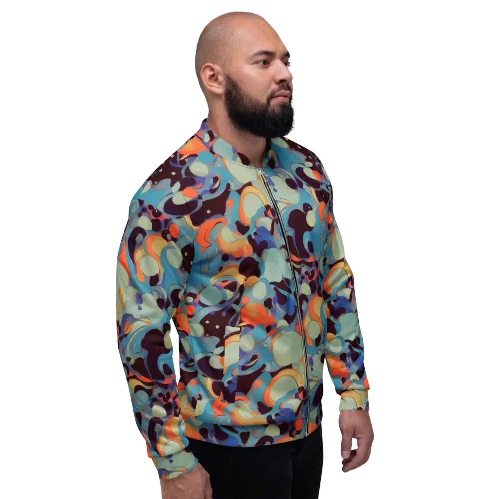 Coral Undertow on Bomber Jacket — Right