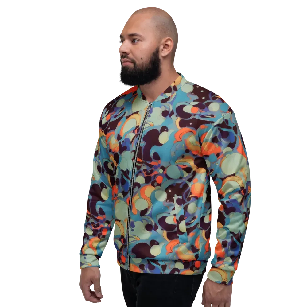 Coral Undertow on Bomber Jacket — Left