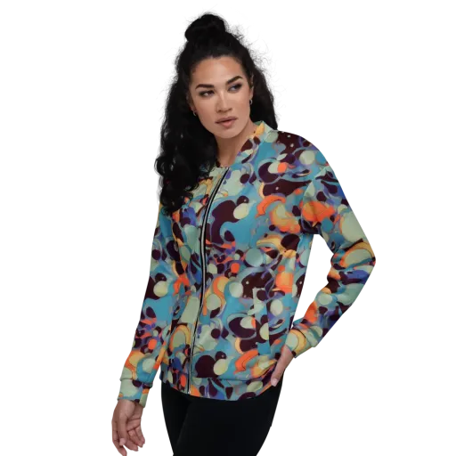 Coral Undertow on a Bomber Jacket