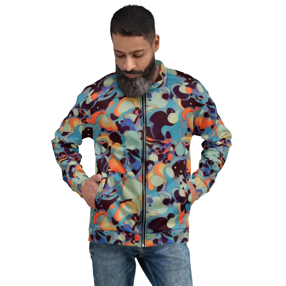 Coral Undertow on Bomber Jacket — Front