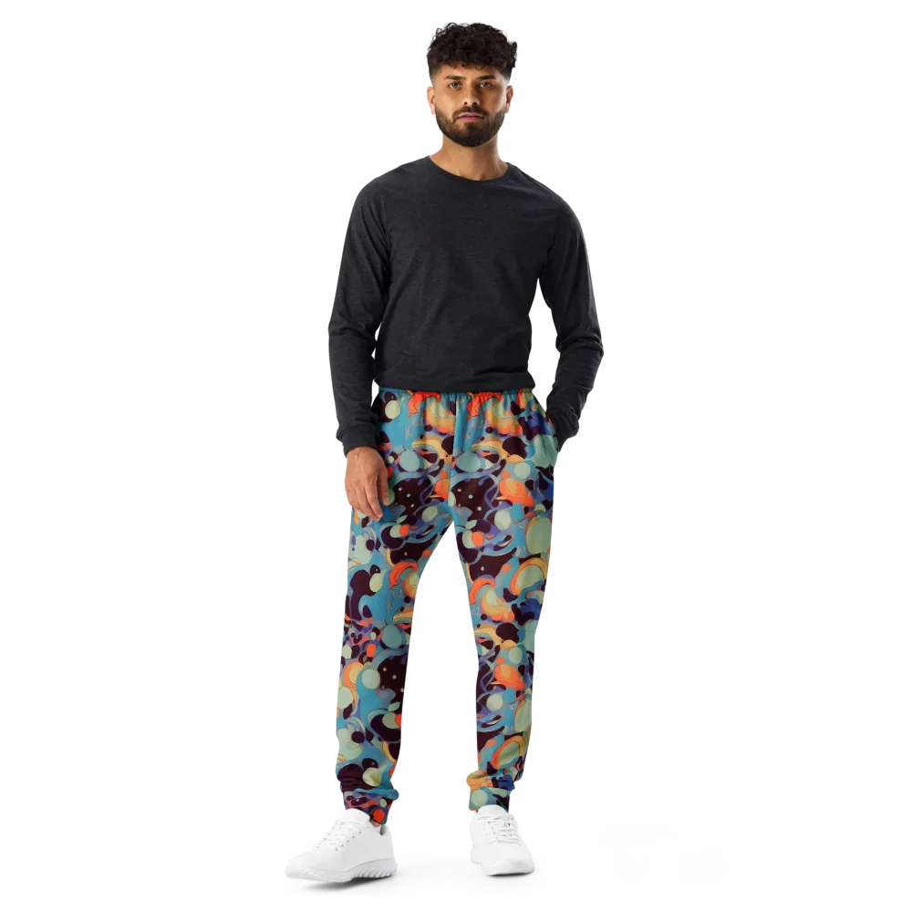 Coral Undertow on Men's Joggers — Front