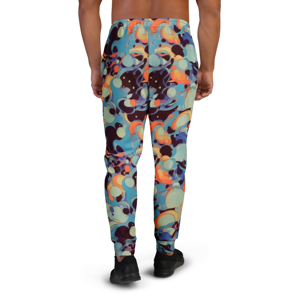 Coral Undertow on Men's Joggers — Back