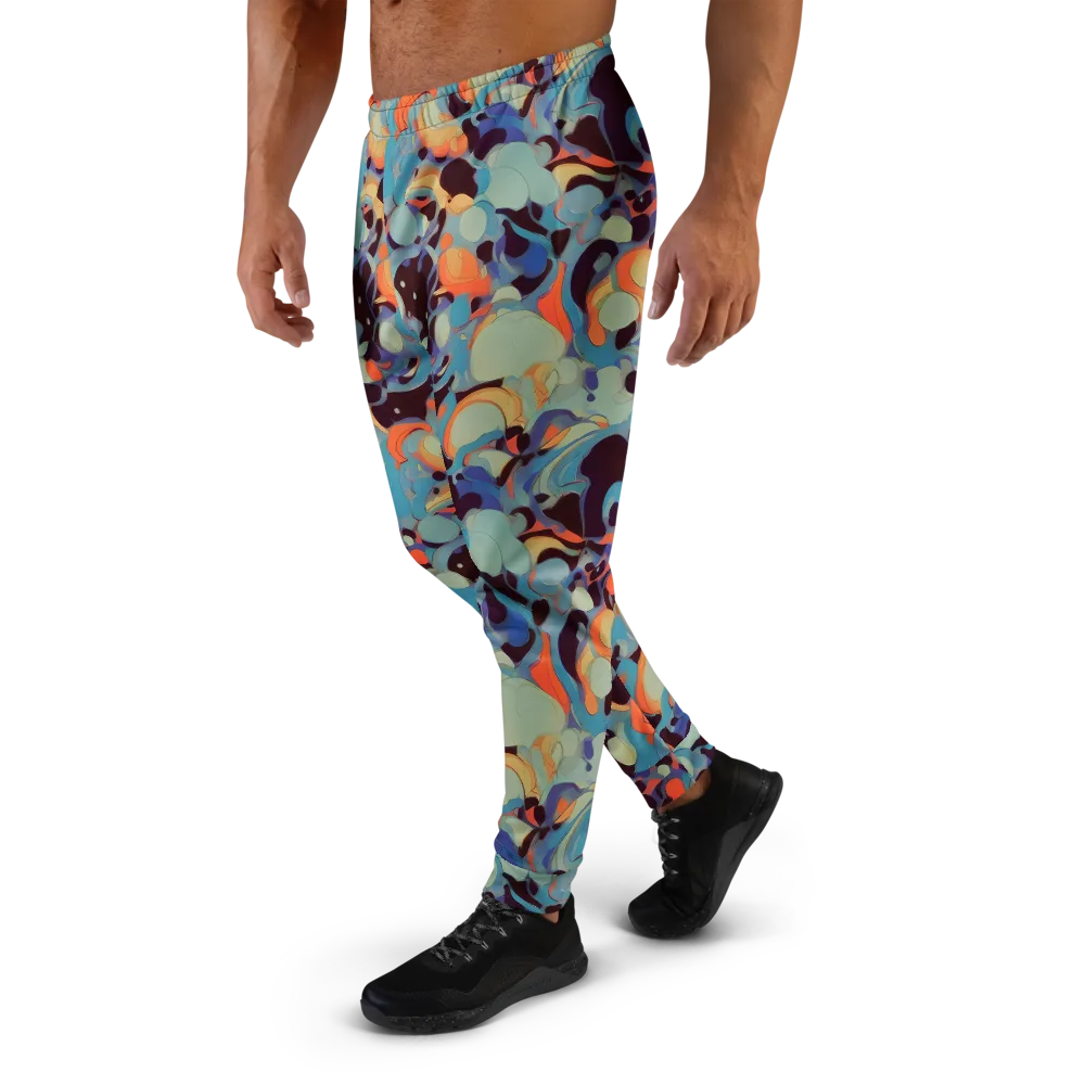 Coral Undertow on Men's Joggers — Left