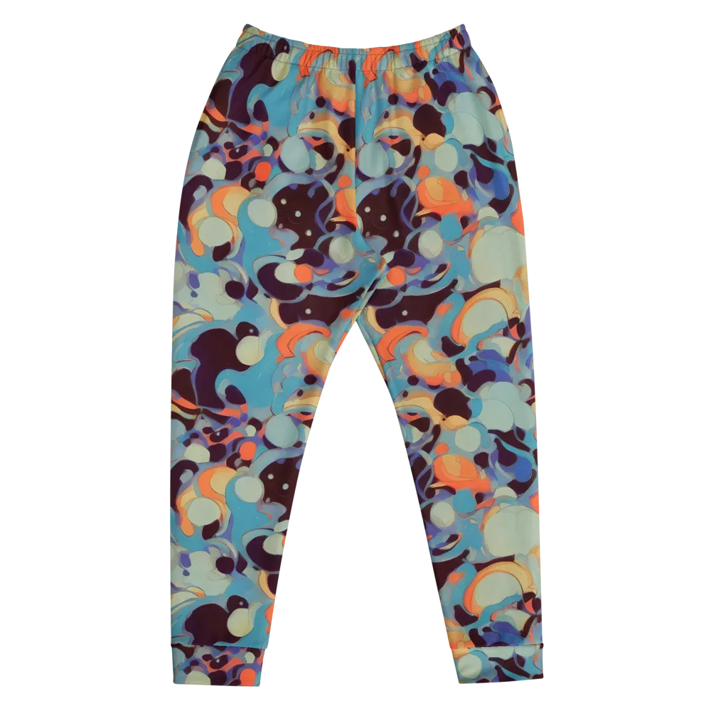 Coral Undertow on Men's Joggers — Front