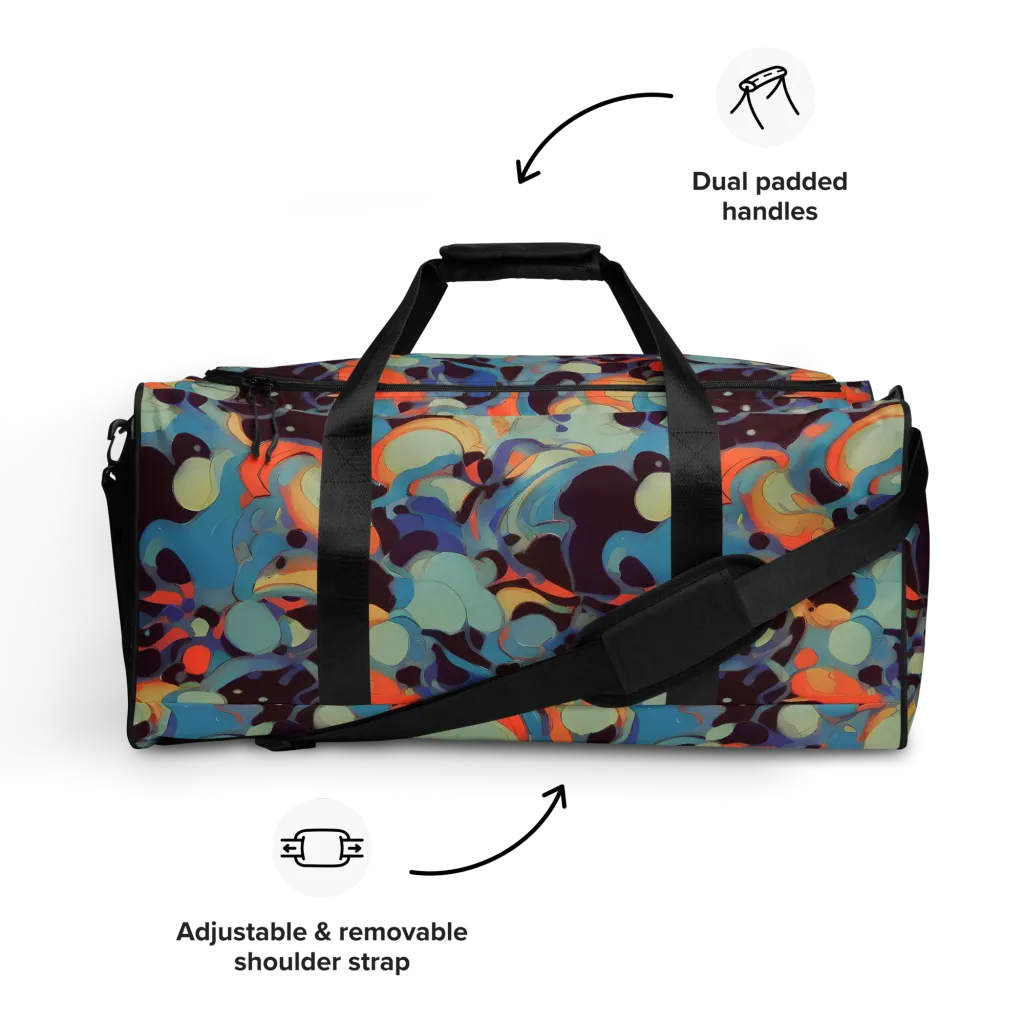Coral Undertow on Duffle Bag — Front