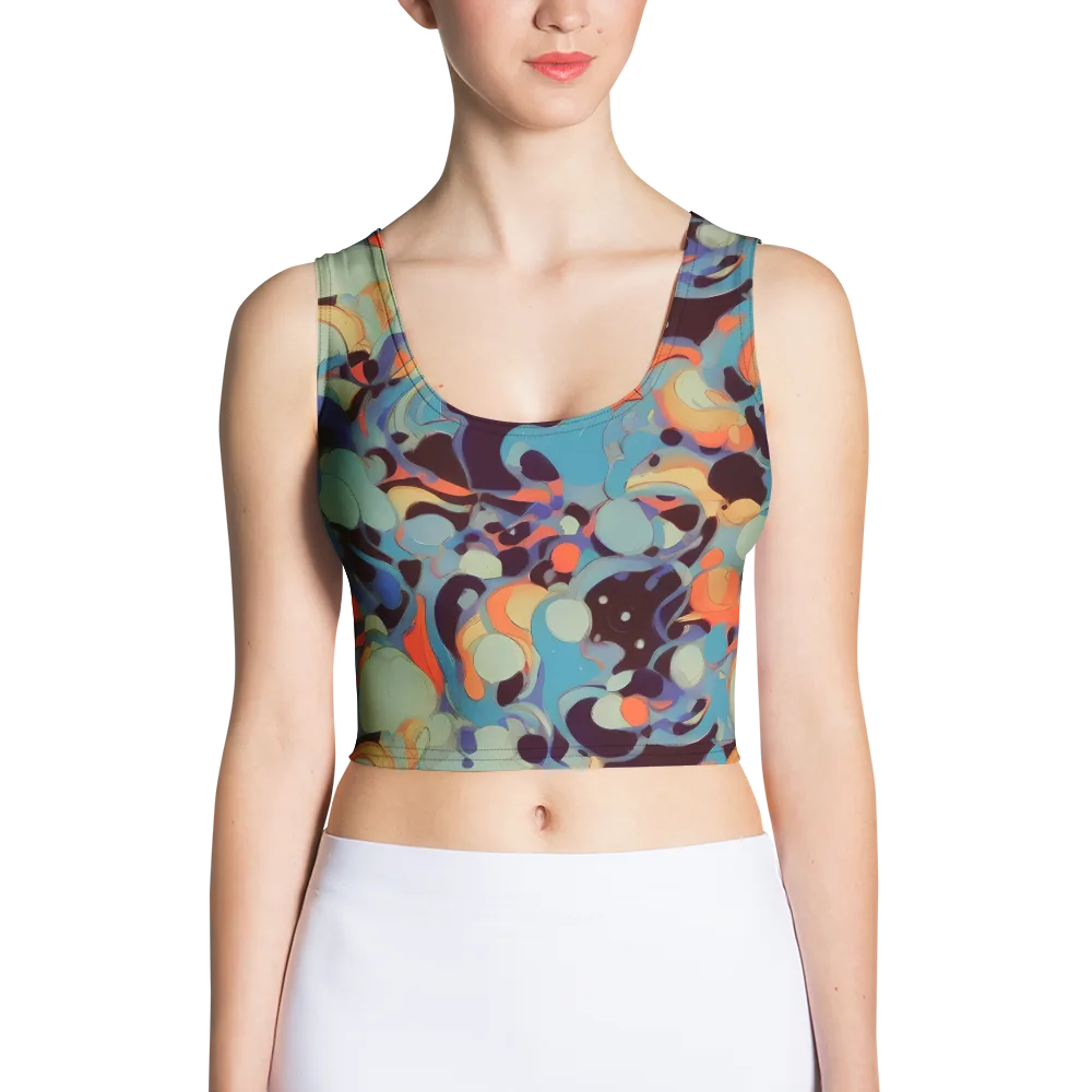 Coral Undertow on Crop Top — Front