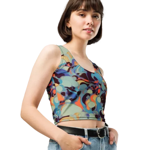 Coral Undertow on a Crop Top
