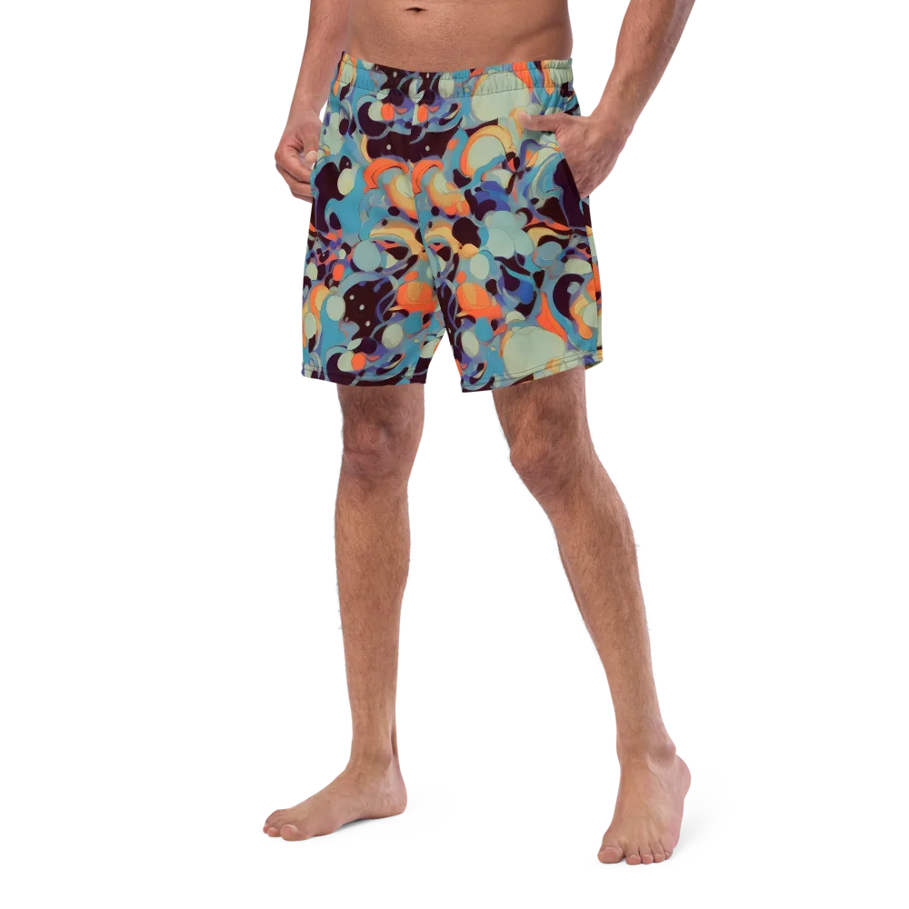 Coral Undertow on Swim Trunks — Left Front