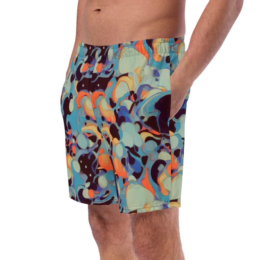 Coral Undertow on Swim Trunks — Left Front