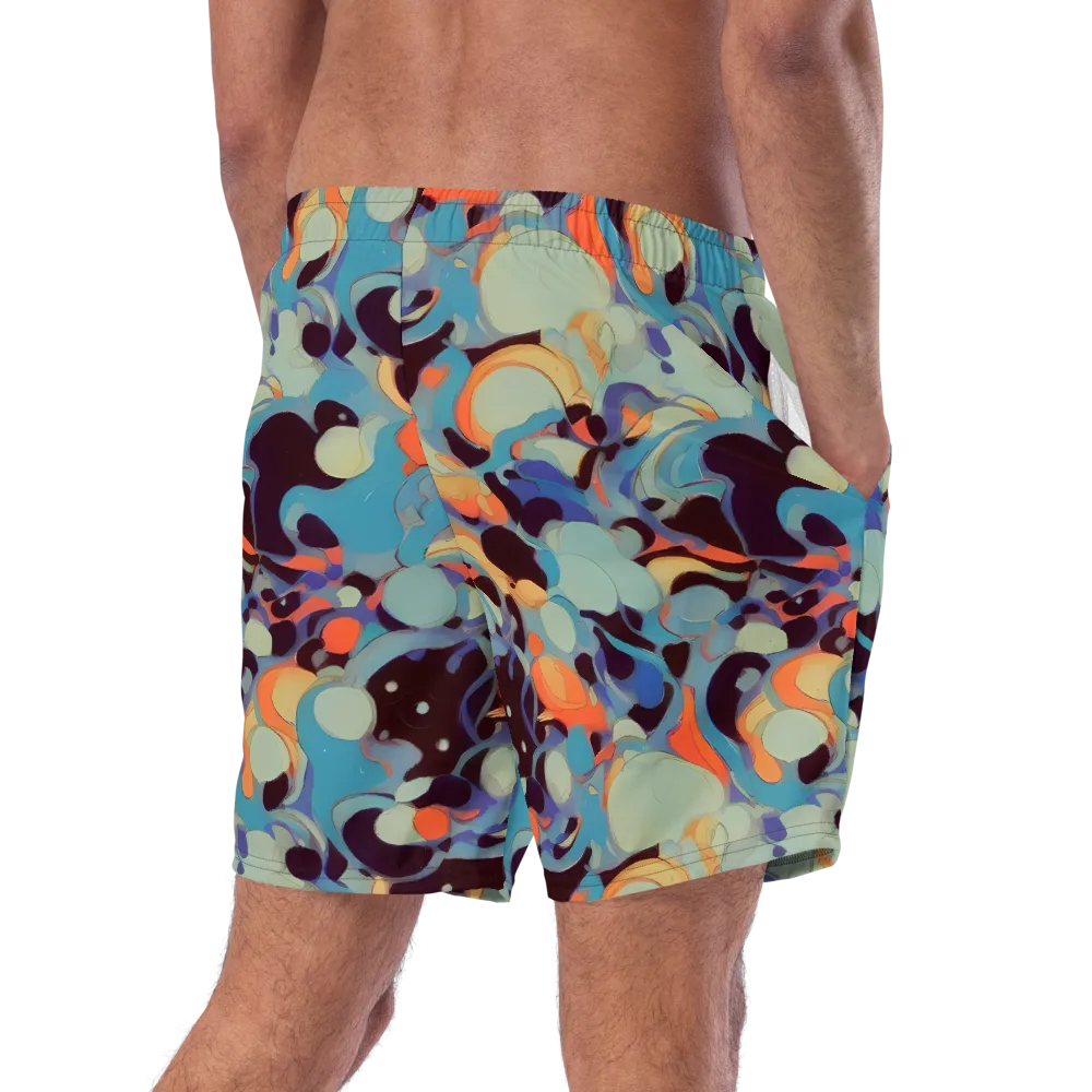 Coral Undertow on Swim Trunks — Right Back