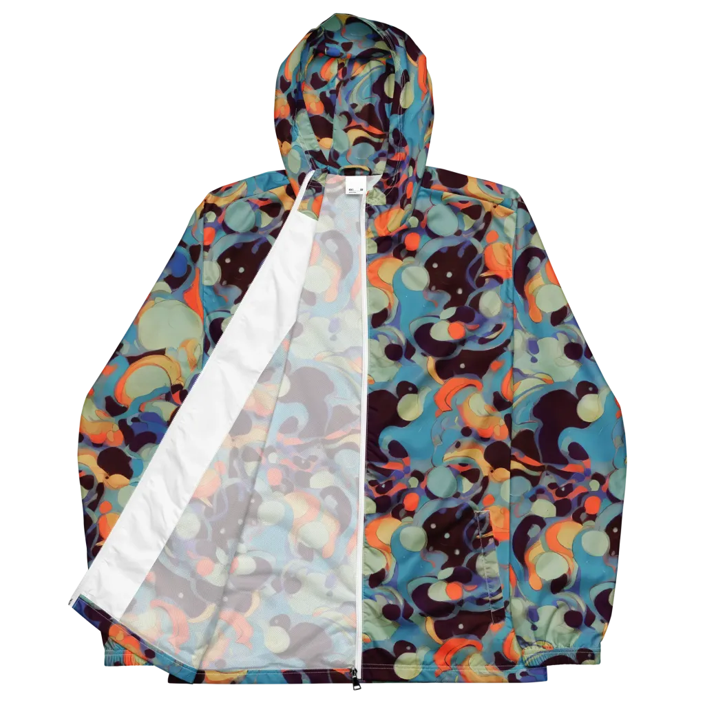 Coral Undertow on Men's Windbreaker — Front