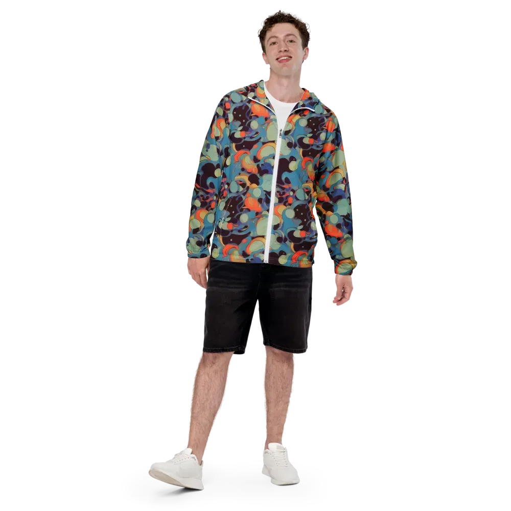 Coral Undertow on Men's Windbreaker — Front