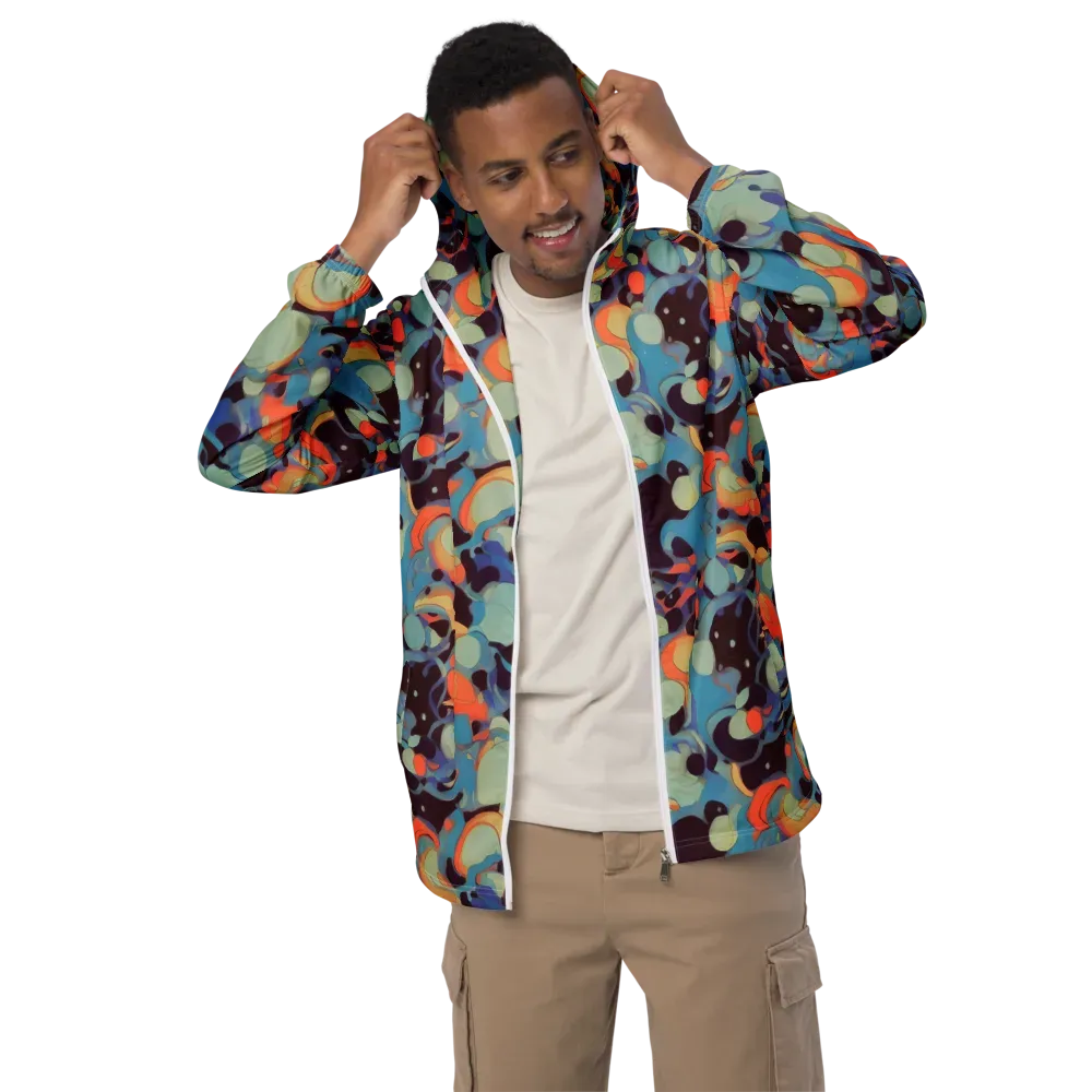 Coral Undertow on Men's Windbreaker — Front