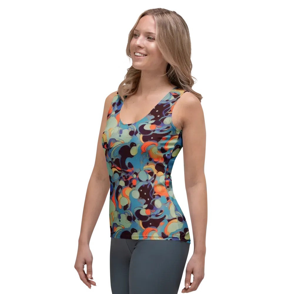 Coral Undertow on Women's Tank Top — Left Front