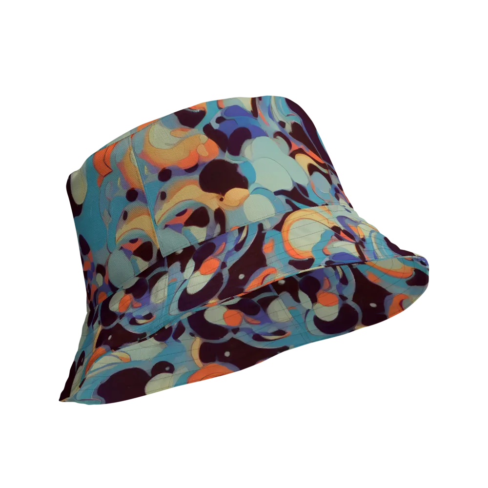 Coral Undertow on Reversible Bucket Hat — Product details Outside