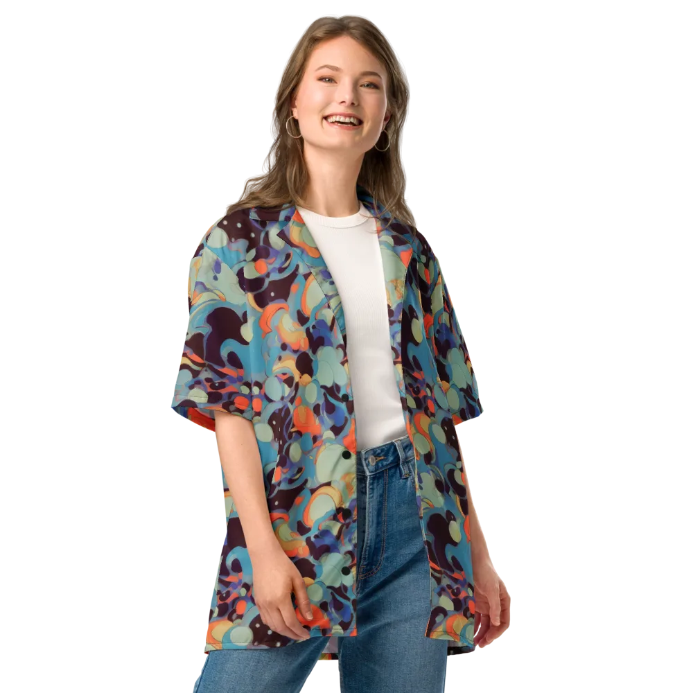 Coral Undertow on Button Shirt — Front