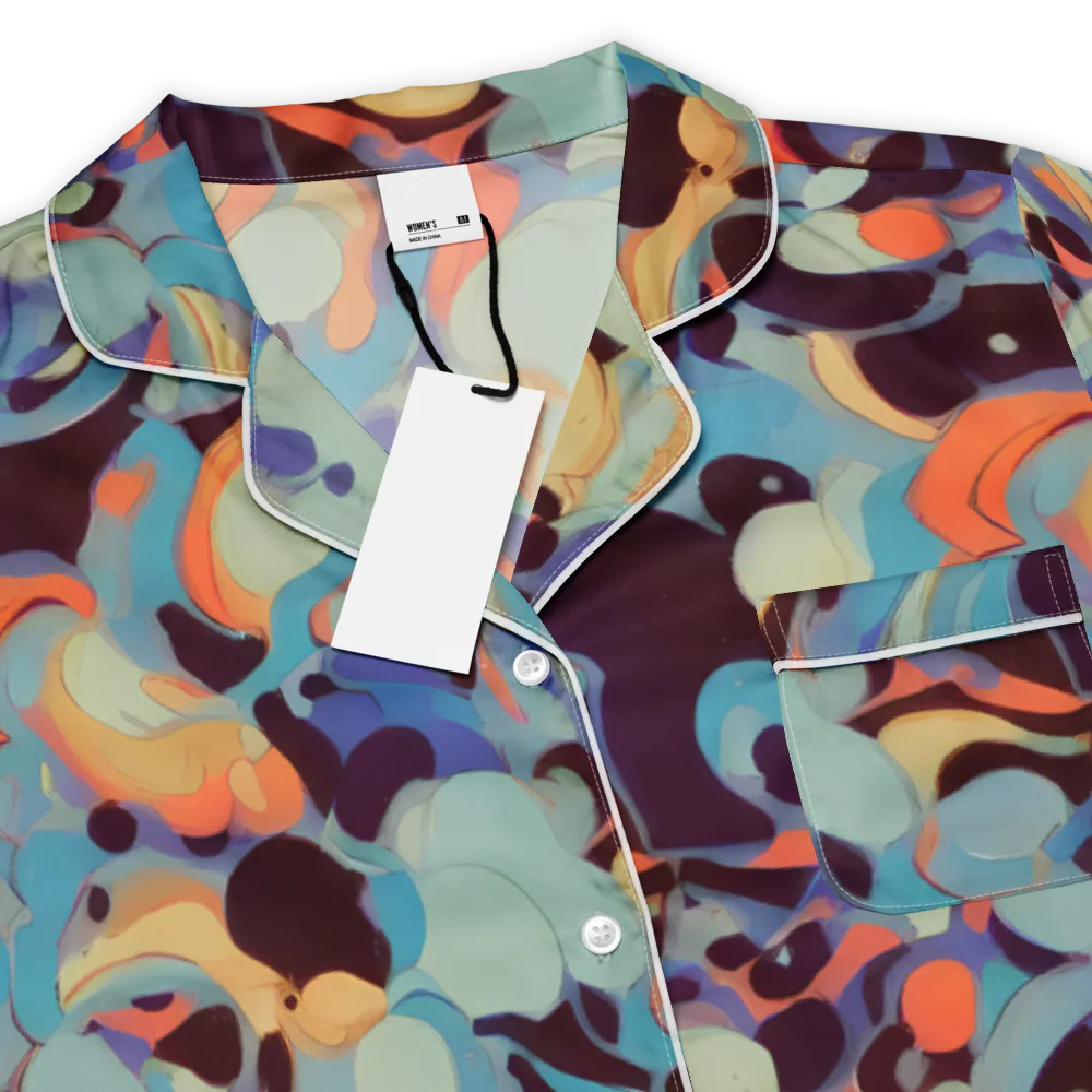 Coral Undertow on Women's Short Sleeve Pajama Top — Product details