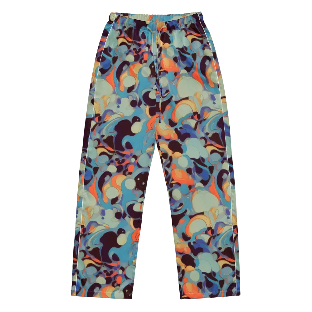 Coral Undertow on Women's Pajama Pants — Front