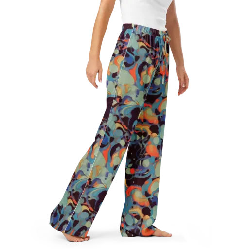 Coral Undertow on a Women's Pajama Pants