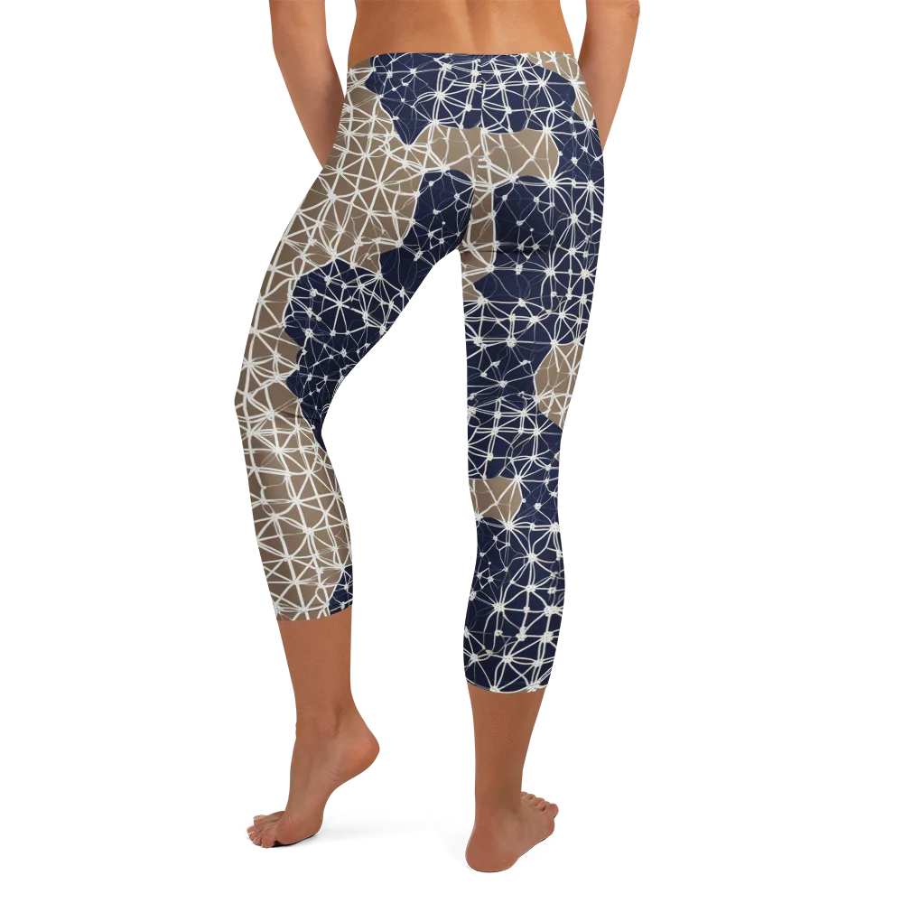 Ivory Interlace on Capri Leggings — Back
