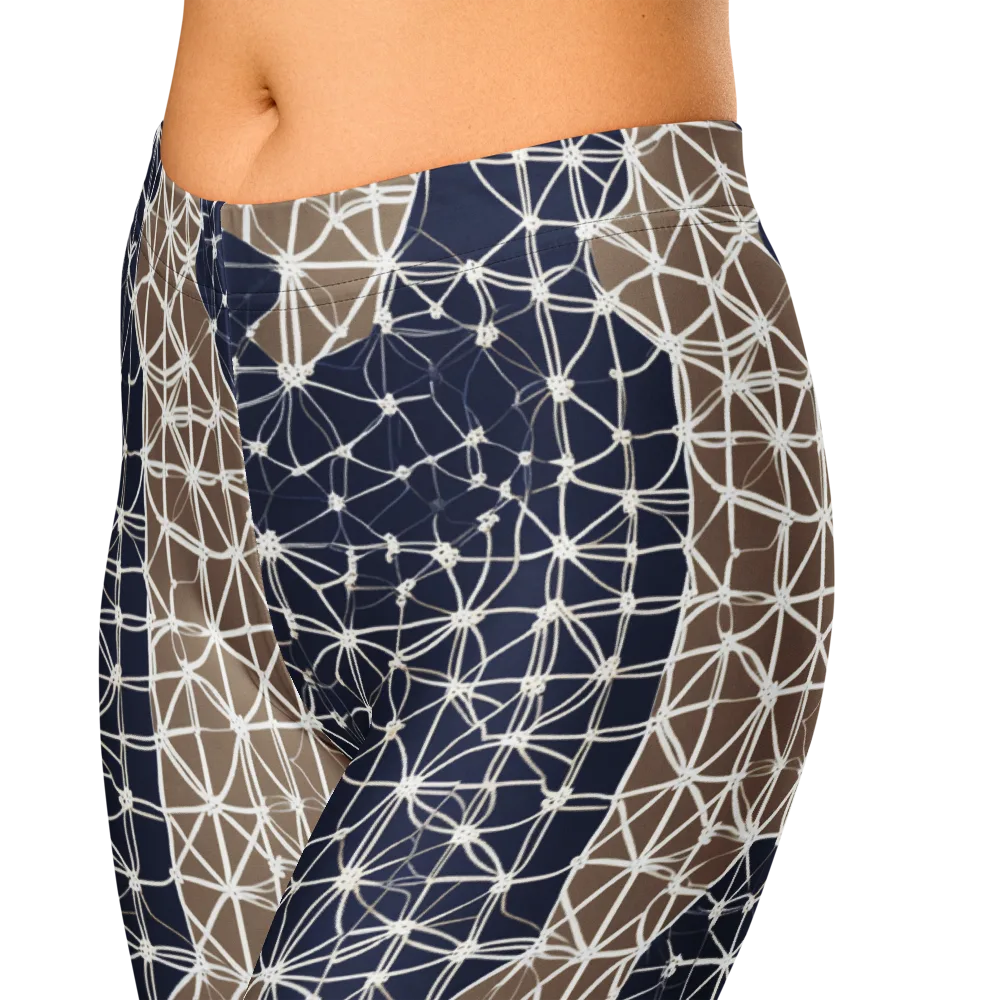 Ivory Interlace on Capri Leggings — Zoomed-in