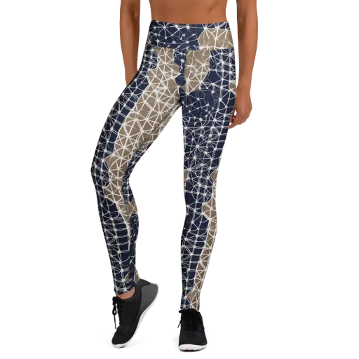 Ivory Interlace on a Yoga Leggings