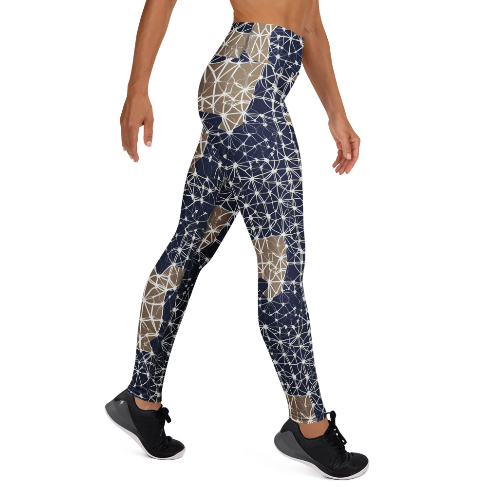 Ivory Interlace on Yoga Leggings — Right