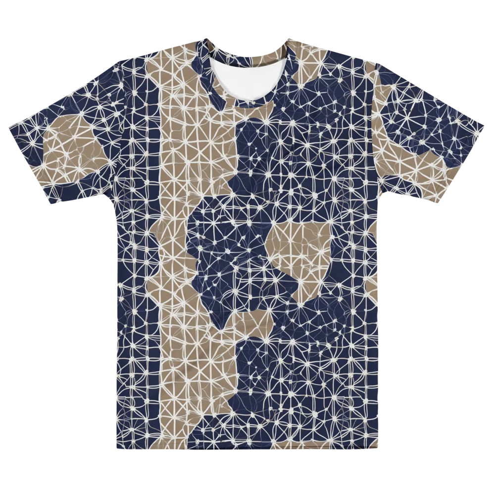 Ivory Interlace on Men's Cotton Crew Neck T-Shirt — Front