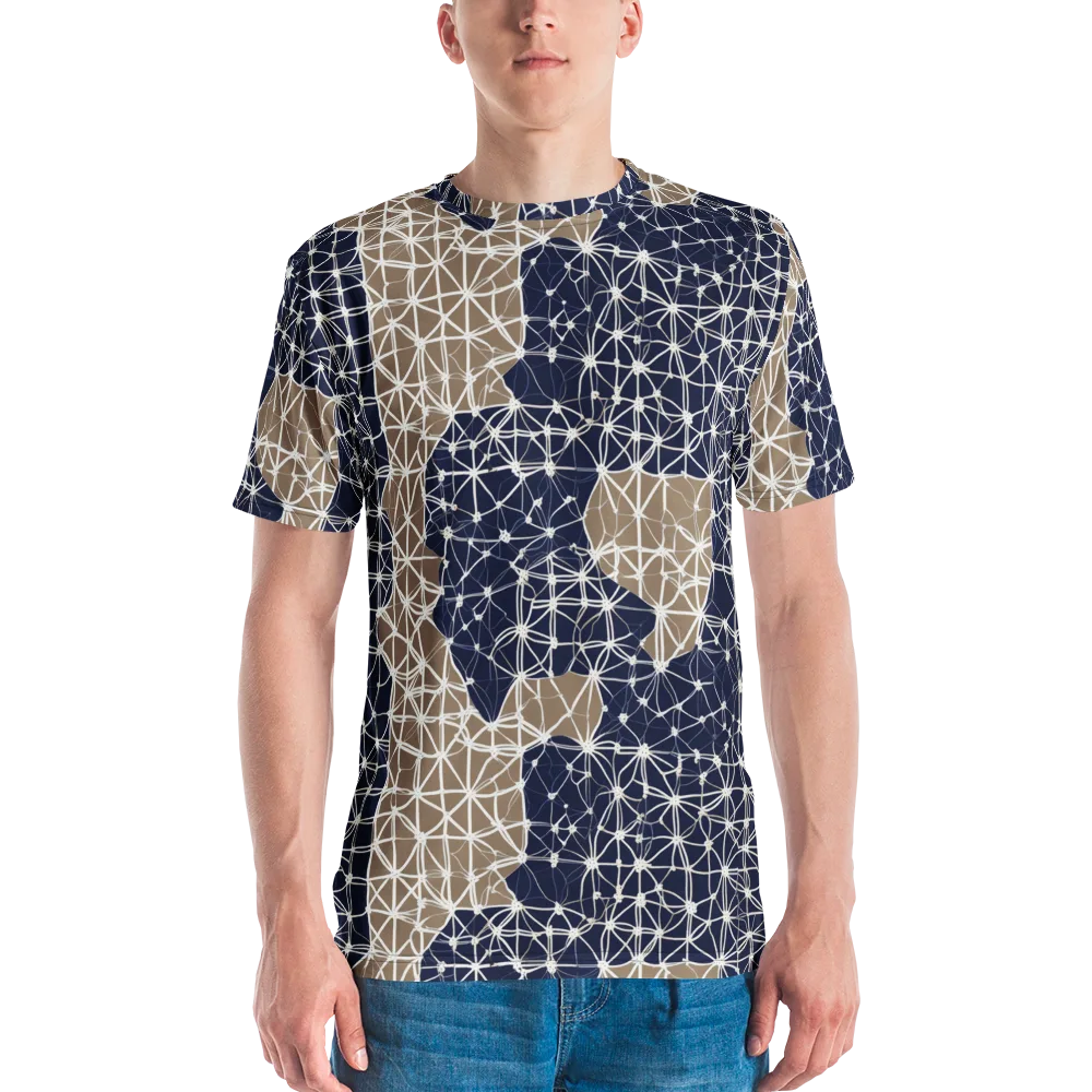 Ivory Interlace on Men's Crew Neck T-Shirt — Front