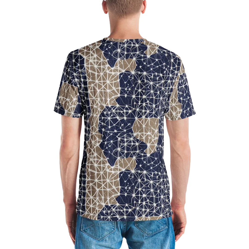 Ivory Interlace on Men's Crew Neck T-Shirt — Back