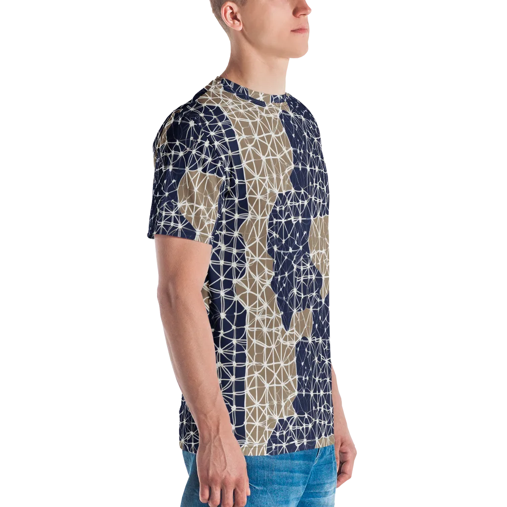 Ivory Interlace on Men's Crew Neck T-Shirt — Right