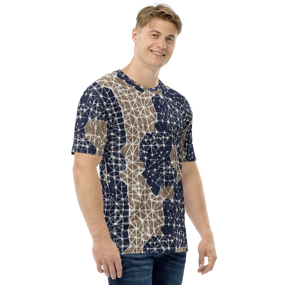 Ivory Interlace on Men's Crew Neck T-Shirt — Right