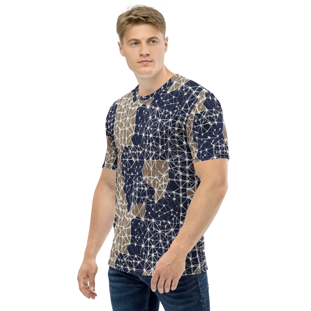 Ivory Interlace on Men's Crew Neck T-Shirt — Left