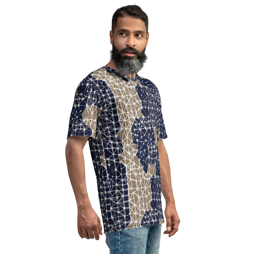 Ivory Interlace on Men's Crew Neck T-Shirt — Right