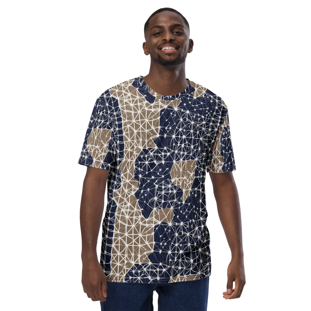 Ivory Interlace on Men's Crew Neck T-Shirt — Front