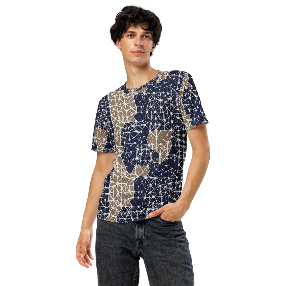 Ivory Interlace on Men's Crew Neck T-Shirt — Front