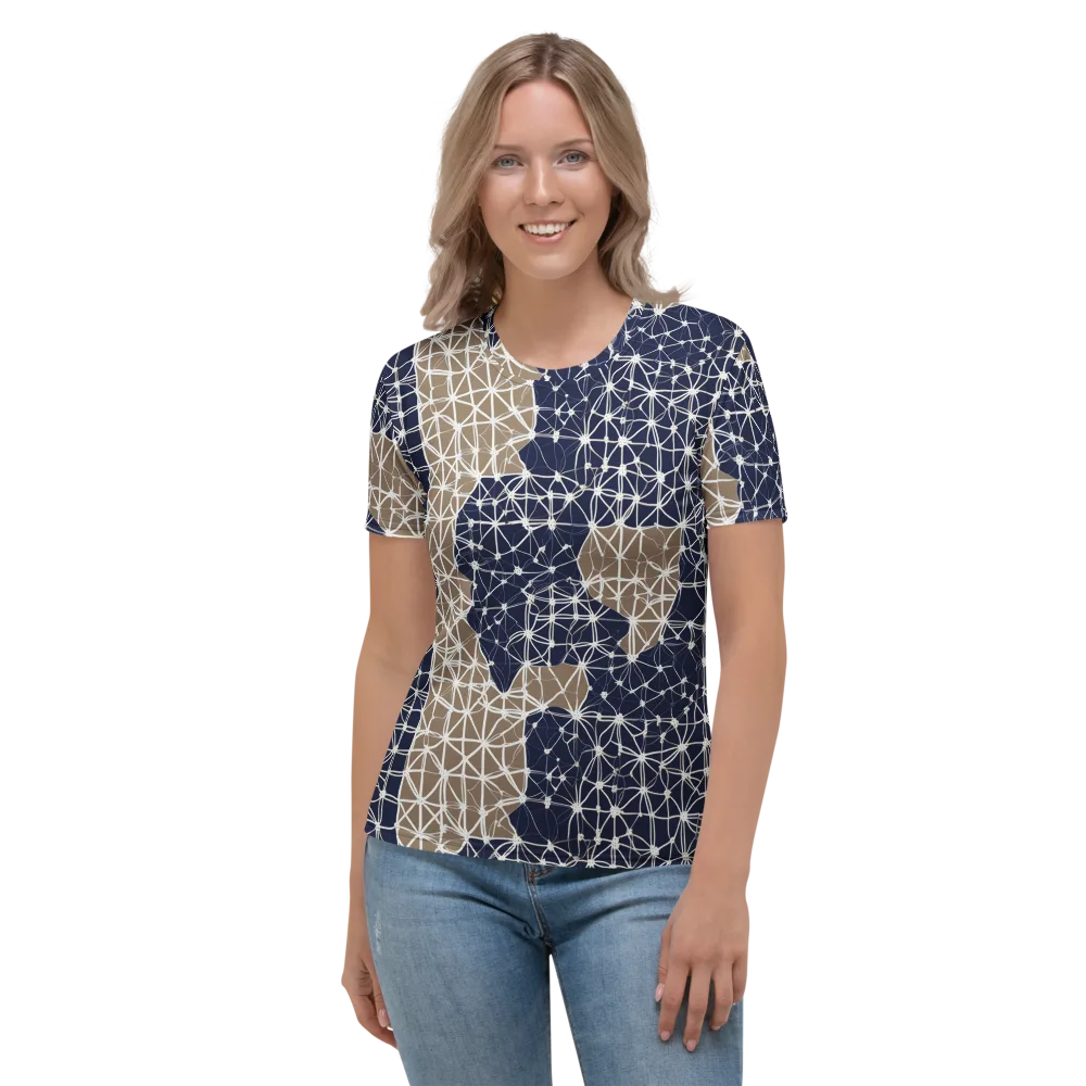 Ivory Interlace on Women's Crew Neck T-Shirt — Front