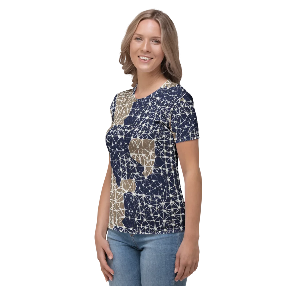 Ivory Interlace on Women's Crew Neck T-Shirt — Left