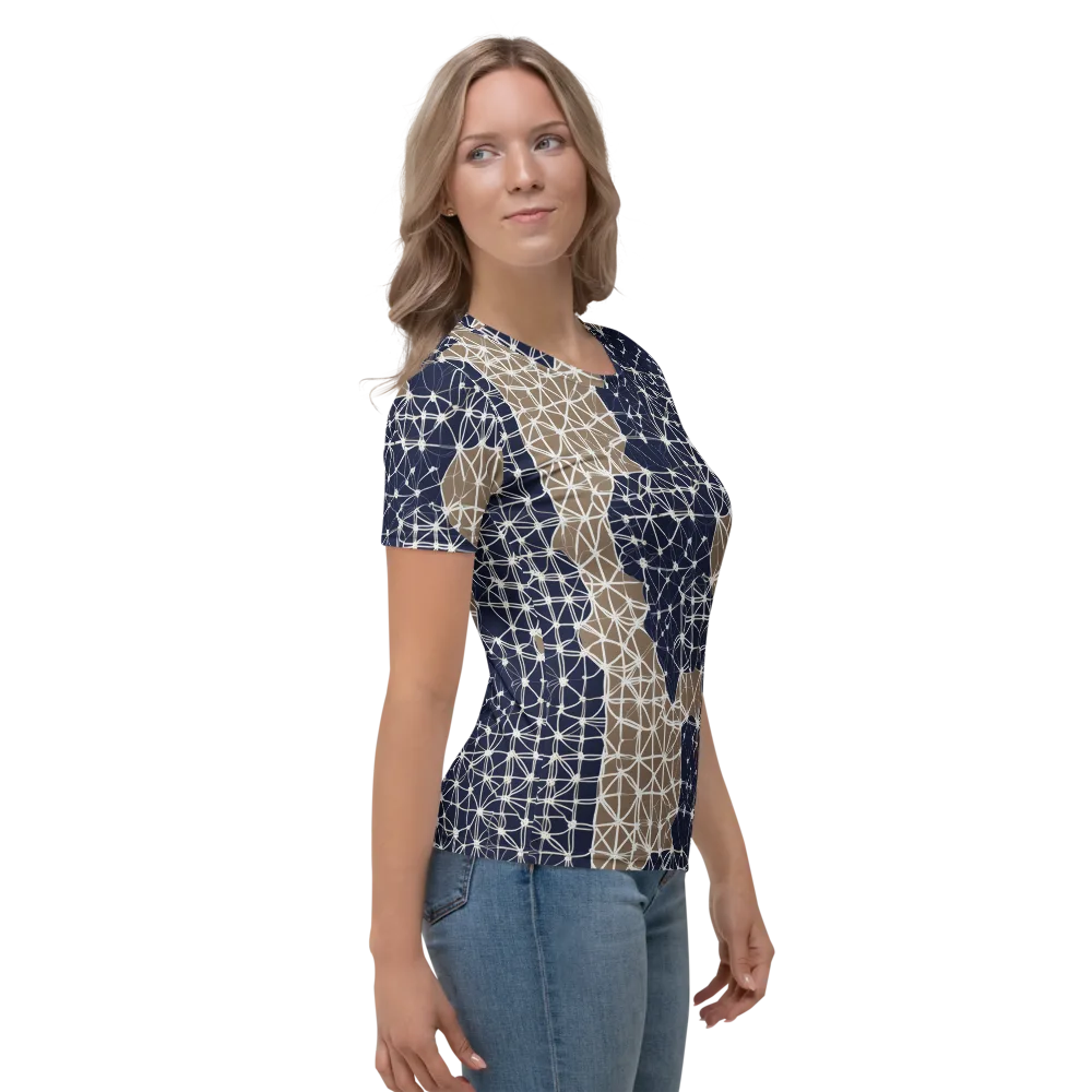 Ivory Interlace on Women's Crew Neck T-Shirt — Right