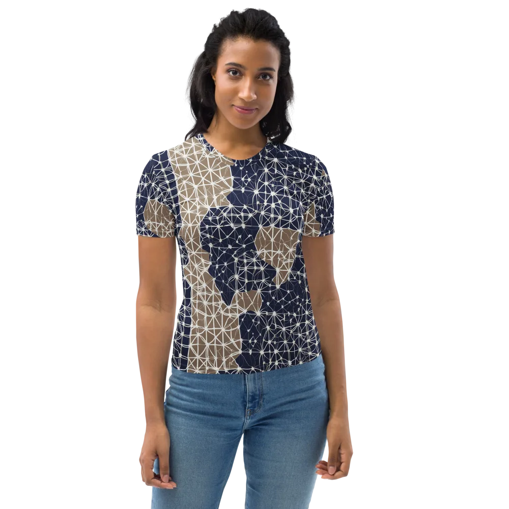 Ivory Interlace on Women's Crew Neck T-Shirt — Front
