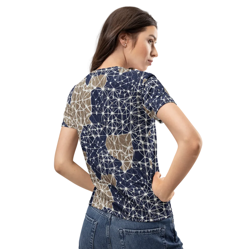 Ivory Interlace on Women's Crew Neck T-Shirt — Back