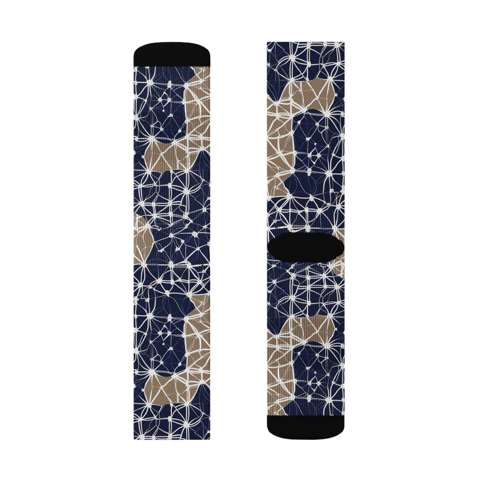 Ivory Interlace on Socks — Left Sock