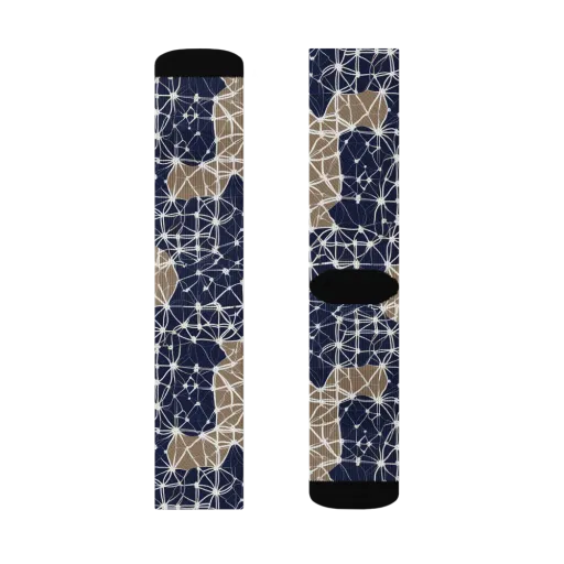 Ivory Interlace on a Socks
