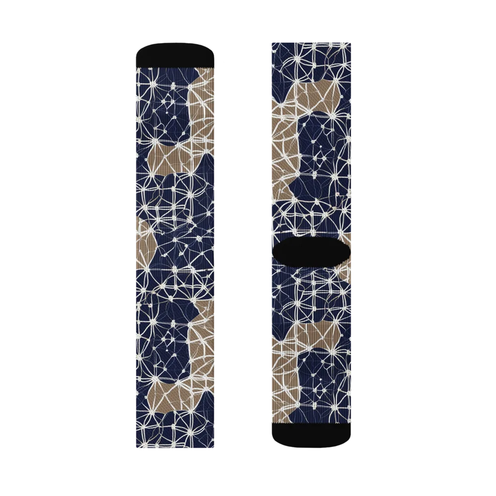 Ivory Interlace on Socks — Right Sock