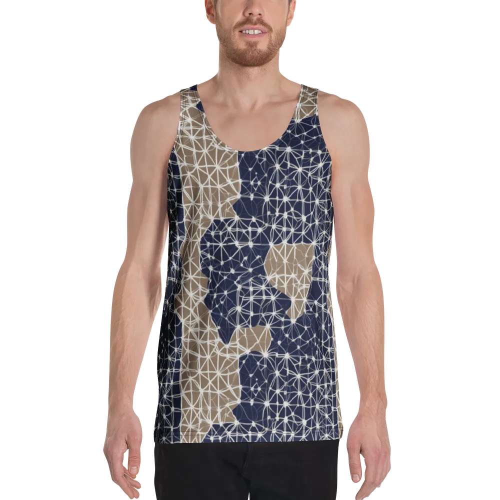 Ivory Interlace on Men's Tank Top — Front