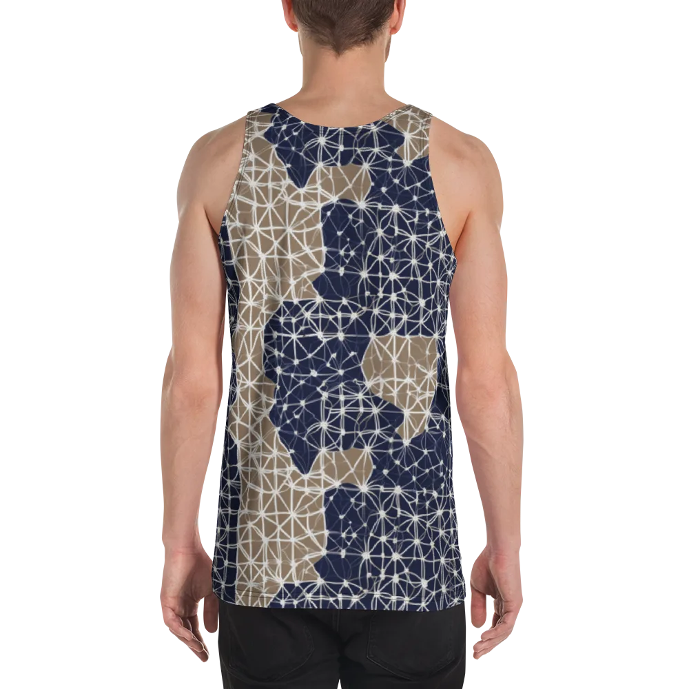 Ivory Interlace on Men's Tank Top — Back
