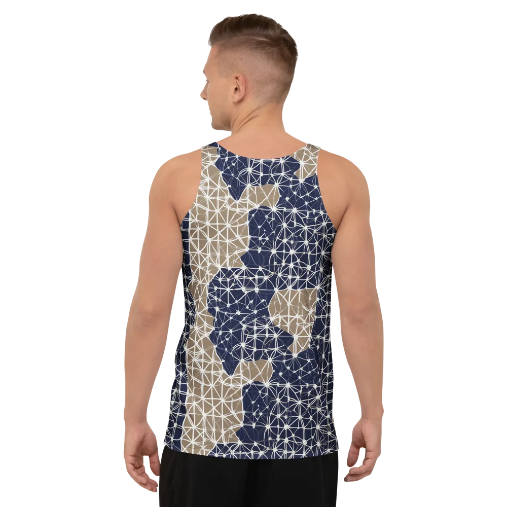 Ivory Interlace on Men's Tank Top — Back